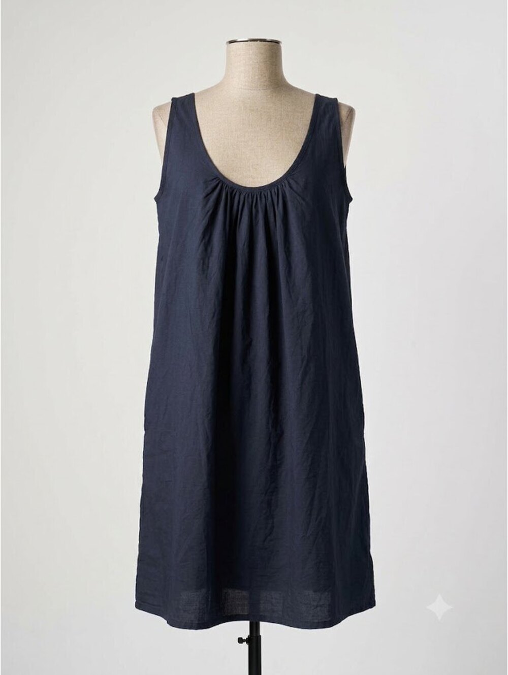 Bohemian Festival Black Cotton Sleeveless Dress Size L, Excellent Condition